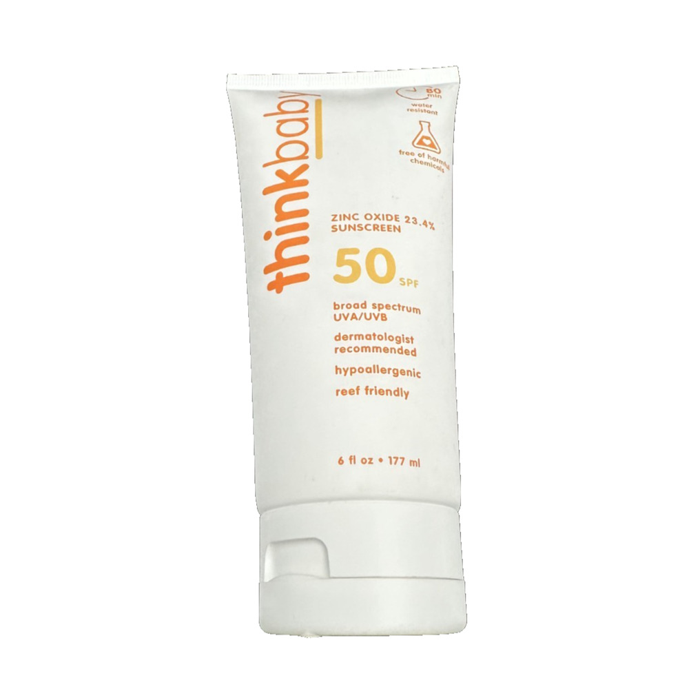 Thinkbaby SPF 50+ Baby Sunscreen Mineral Water Resistant Vegan Safe- (6oz)- New